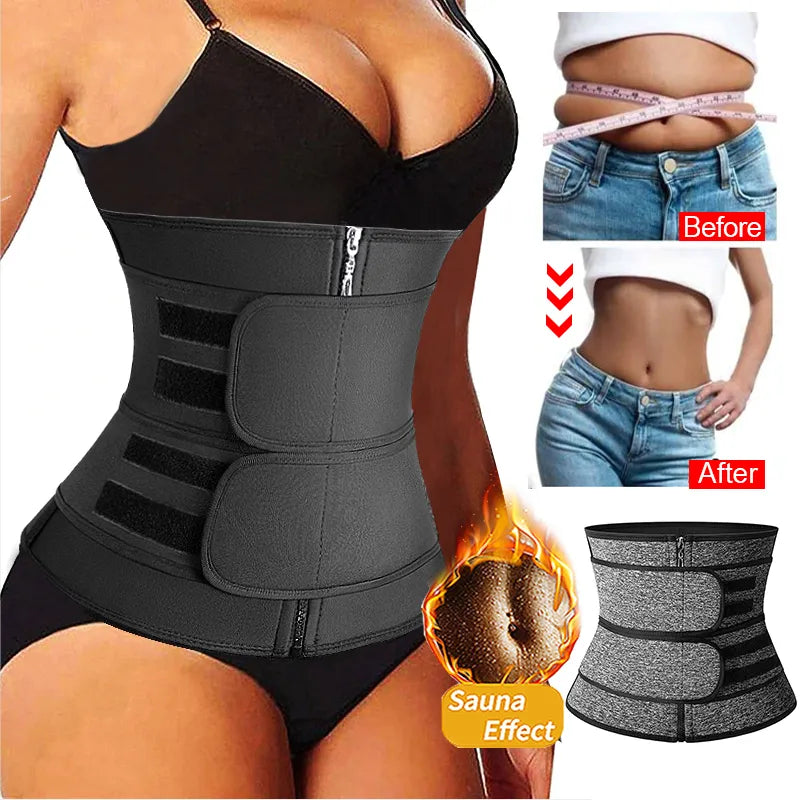 Compre Homens cintura trainer espartilhos sauna suor cinto de fitness  trimmer cincher treino shapewear para perda de peso emagrecimento corpo  shaper