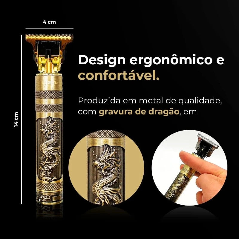 Máquina De Cortar Cabelo Para Barba Masculina Dragon Designer Aleatório Elétrico Profissional