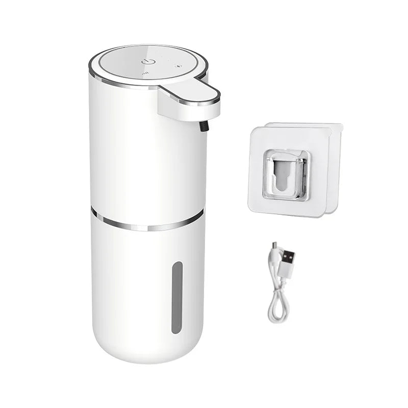 Dispensador de sabão de espuma automática para cozinha, escritorio, hotel  Máquina de lavar roupa inteligente Carregamento USB Sensor de líquido, banheiro, 380ml