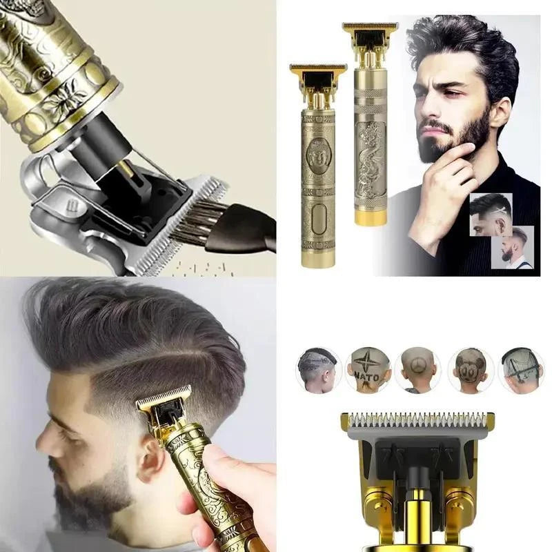 Máquina De Cortar Cabelo Para Barba Masculina Dragon Designer Aleatório Elétrico Profissional