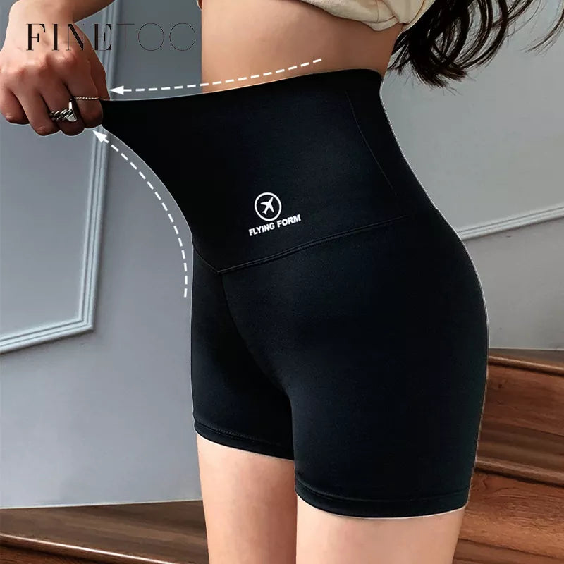 FINETOO-Shapewear Cintura Alta para Mulheres, Calcinha Emagrecimento, Shapewear Feminino, Waist Trainer, Controle De Barriga, Yoga Shapers, Levantador de bunda sexy