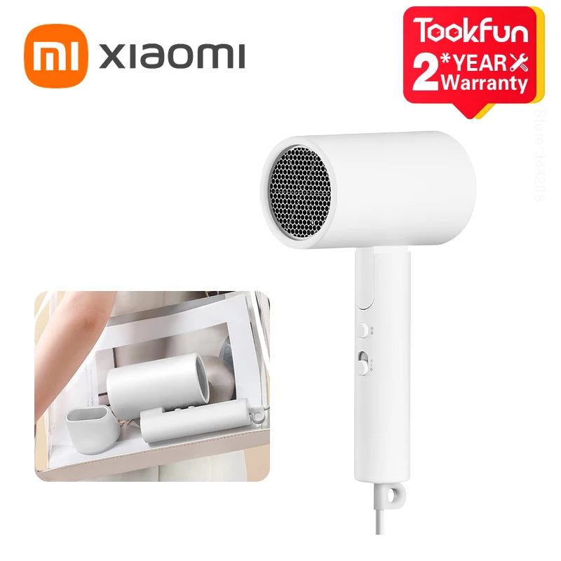 XIAOMI Secador de cabelo portátil, secagem rápida profissional,1600W